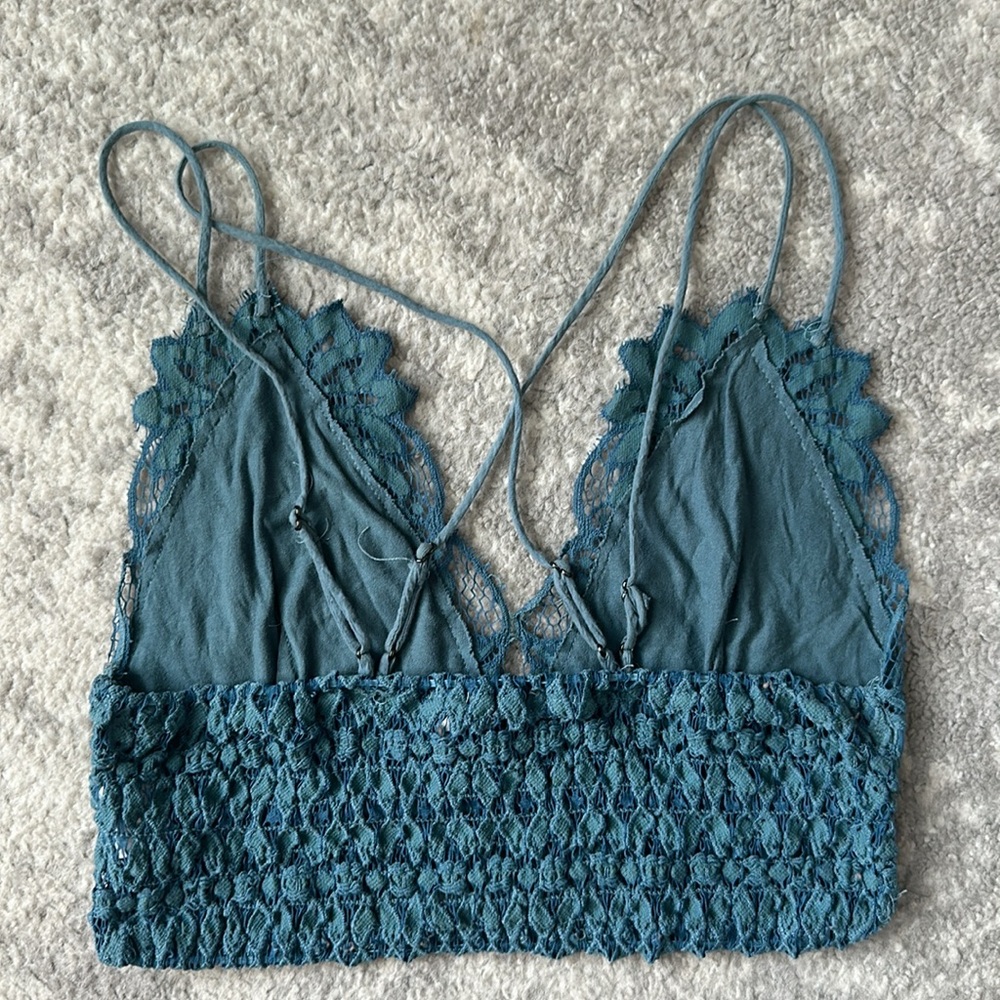 Blue lace bralette- size small - Picture 2 of 2